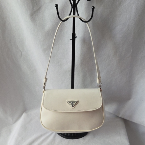 Prada Handbags - Prada Cleo Flap Leather Handbag